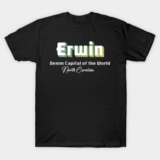 Erwin North Carolina Yellow Text T-Shirt